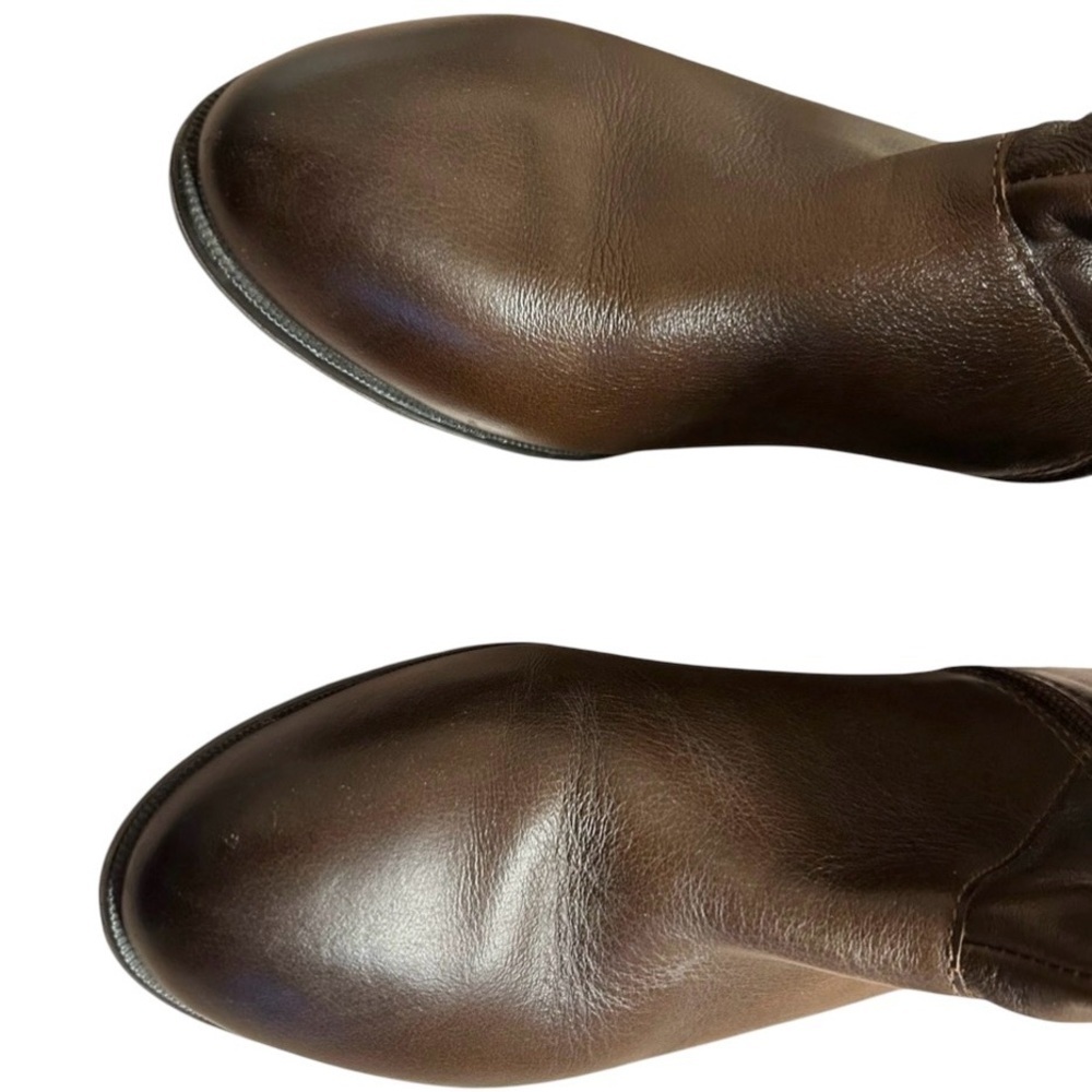ALDO VINTAGE Brown Leather Riding Boots Dark Academia Equestrian Size 7 - Picture 5 of 11